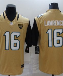 Men's Jacksonville Jaguars #16 Trevor Lawrence Yellow Color Rush Stitched Jersey