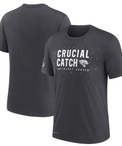 Men's Jacksonville Jaguars Charcoal 2021 Crucial Catch Performance T-Shirt