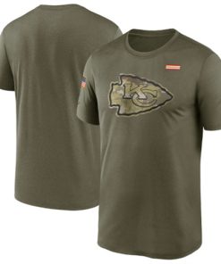 Men's Kansas City Chiefs 2021 Olive Salute To Service Legend Performance T-Shirt