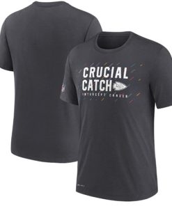 Men's Kansas City Chiefs Charcoal 2021 Crucial Catch Performance T-Shirt