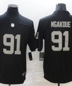 Men's Las Vegas Raiders #91 Yannick Ngakoue Black Vapor Untouchable Limited Stitched Football Jersey