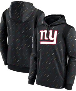 Men's New York Giants 2021 Charcoal Crucial Catch Therma Pullover Hoodie