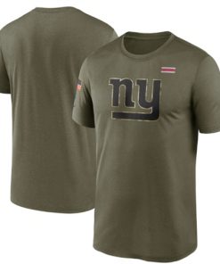 Men's New York Giants 2021 Olive Salute To Service Legend Performance T-Shirt
