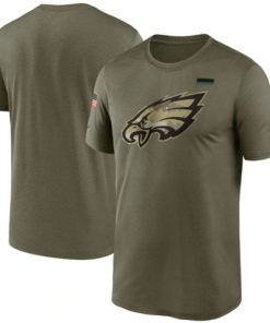 Men's Philadelphia Eagles 2021 Olive Salute To Service Legend Performance T-Shirt