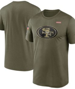 Men's San Francisco 49ers 2021 Olive Salute To Service Legend Performance T-Shirt