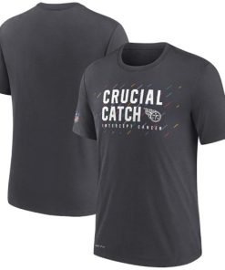 Men's Tennessee Titans Charcoal 2021 Crucial Catch Performance T-Shirt