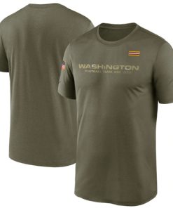 Men's Washington Football Team 2021 Olive Salute To Service Legend Performance T-Shirt