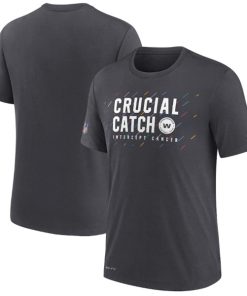 Men's Washington Football Team Charcoal 2021 Crucial Catch Performance T-Shirt