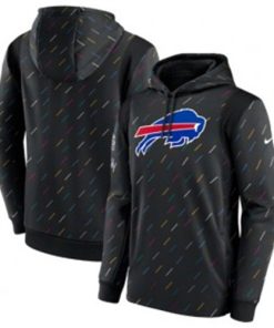 Nike Buffalo Bills 2021 Charcoal Crucial Catch Therma Pullover Hoodie