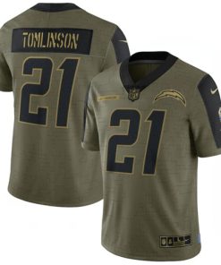 Nike Chargers 21 LaDainian Tomlinson Olive 2021 Salute To Service Limited Jersey