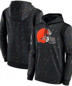 Nike Cleveland Browns 2021 Charcoal Crucial Catch Therma Pullover Hoodie