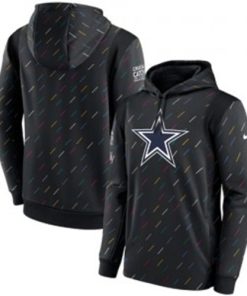 Nike Dallas Cowboys 2021 Charcoal Crucial Catch Therma Pullover Hoodie