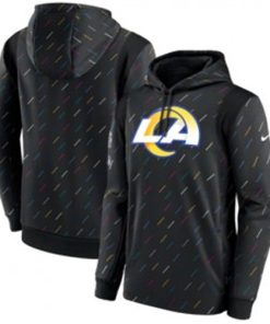 Nike Los Angeles Rams 2021 Charcoal Crucial Catch Therma Pullover Hoodie