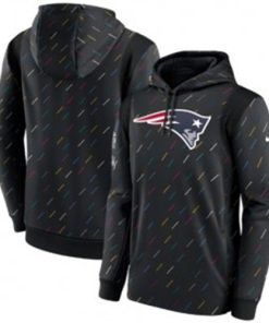 Nike New England Patriots 2021 Charcoal Crucial Catch Therma Pullover Hoodie