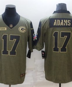Nike Packers 17 Davante Adams Olive 2021 Salute To Service Limited Jersey