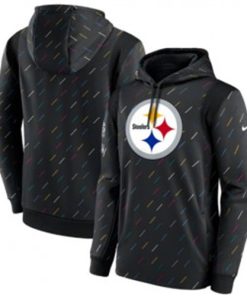 Nike Pittsburgh Steelers 2021 Charcoal Crucial Catch Therma Pullover Hoodie