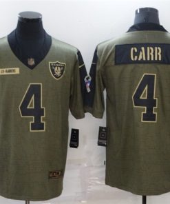 Nike Raiders 4 Derek Carr 2021 Salute To Service Limited Jersey