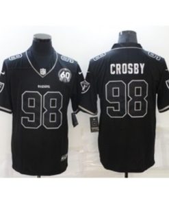 Nike Raiders 98 Maxx Crosby Black Shadow 60th Anniversary Vapor Limited Men Jersey