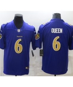 Nike Ravens 6 QUEEN Purple Color Rush Limited Men Jersey