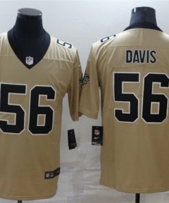 Nike Saints 56 DeMario Davis Cream Inverted Legend Limited Jersey