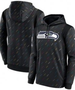 Nike Seattle Seahawks 2021 Charcoal Crucial Catch Therma Pullover Hoodie