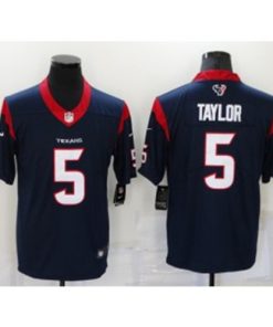 Nike Texans 5 Taylor Blue Vapor Untouchable Limited Men Jersey