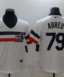 White Sox 79 Jose Abreu White Nike Throwback Cool Base Jersey