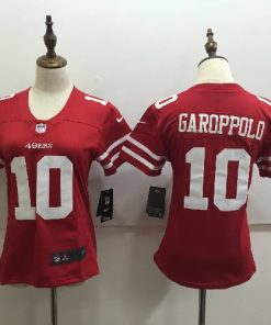 Women's Nike San Francisco 49ers #10 Jimmy Garoppolo Red Untouchable Limited Stitched NFL Jersey
