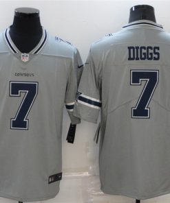 Men's Dallas Cowboys #7 Trevon Diggs 2021 Grey Limited Stitched Jersey