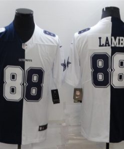 Men's Dallas Cowboys #88 CeeDee Lamb Navy White Split Vapor Untouchable Limited Stitched Jersey