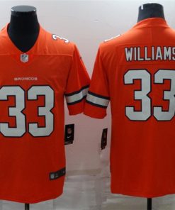Men's Denver Broncos #33 Javonte Williams Color Rush Vapor Untouchable Limited Stitched Jersey
