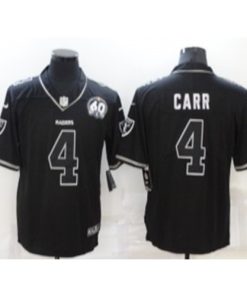 NFL Raiders 4 Carr Black Shadow 60th Vapor Limited Men Jersey