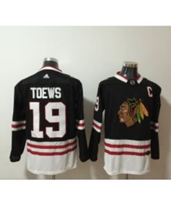 NHL Blackhawks 19 Jonthan Toews Black Sweatshirt Hoodie