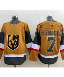 NHL Knights 7 Alex Pietrangelo Gold Adidas Men Jersey