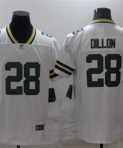 Nike Packers 28 A.J. Dillon White Vapor Untouchable Limited Jersey