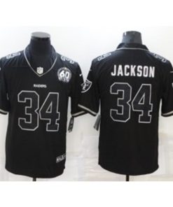 Nike Raiders 34 Jackson Black 60th Shadow Vapor Limited Men Jersey