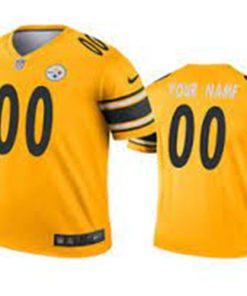 Nike Steelers Custom Yellow Inverted Legend Limited Jersey