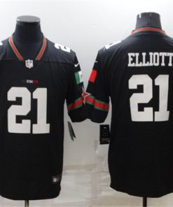 Men's Dallas Cowboys #21 Ezekiel Elliott Black Mexico Stitched Jersey