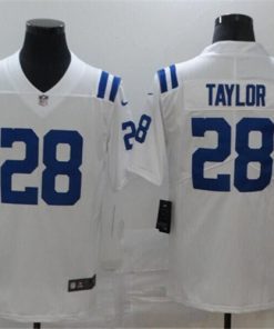 Men's Indianapolis Colts #28 Jonathan Taylor White Stitched Jersey