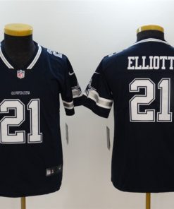 Youth Dallas Cowboys #21 Ezekiel Elliott Blue Vapor Untouchable Limited Stitched NFL Jersey