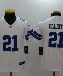 Youth Dallas Cowboys #21 Ezekiel Elliott White Vapor Untouchable Limited Stitched NFL Jersey