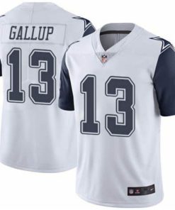 Men's Dallas Cowboys # 13 Michael Gallup White Color Rush Limited Stitched NFL Jersey