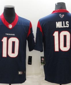 Men's Houston Texans #10 Davis Mills Navy Vapor Untouchable Limited Stitched Jersey