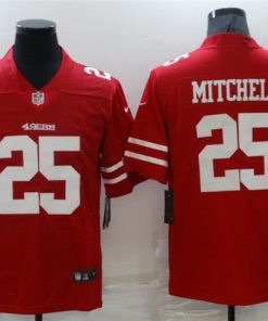 Men's San Francisco 49ers #25 Eli Mitchell Red Vapor Untouchable Limited Stitched Jersey