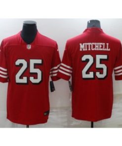 Nike 49ers 25 Mitchell Red Throwback Vapor Untouchable Limited Men Jersey