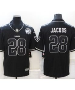 Nike Raiders 28 Josh Jacobs Black Shadow Vapor Limited Men Jersey