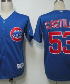 Cubs #53 Welington Castillo Blue Cool Base Stitched MLB Jersey