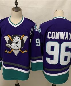 Ducks 96 Charlie Conway Purple 2020-21 Reverse Retro Adidas Jersey