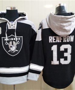 Men's Las Vegas Raiders #13 Hunter Renfrow Ageless Must-Have Lace-Up Pullover Hoodie