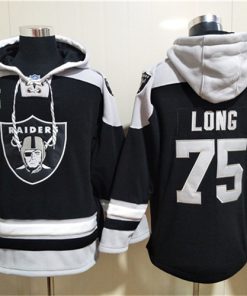 Men's Las Vegas Raiders #75 Howie Long Ageless Must-Have Lace-Up Pullover Hoodie